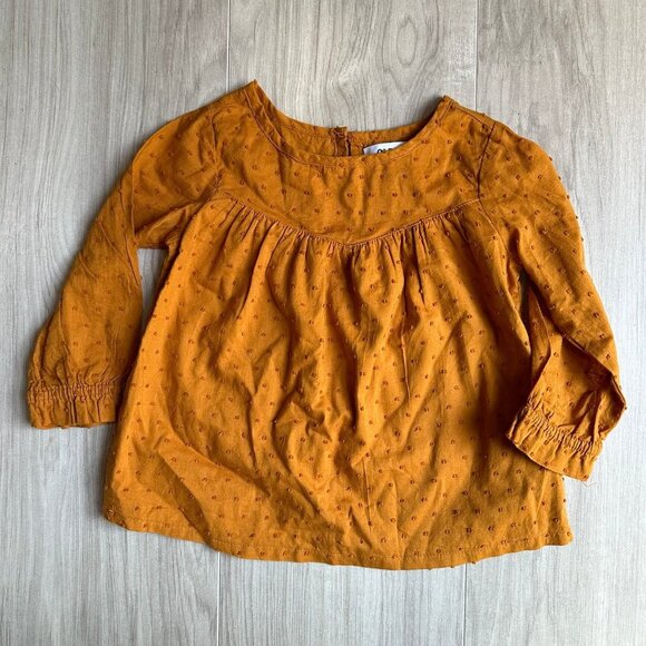 Old Navy Swiss Dot Marigold Squash Shirt - Picture 1 of 5
